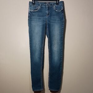 Earl Skinny Jeans With Bling, Fading & Whiskering